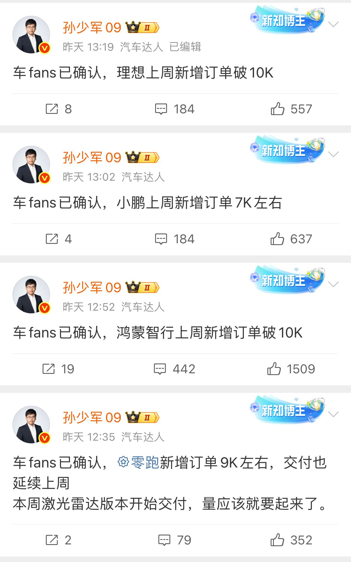 5月第四周销量出炉:理想破万,问界紧追,小米略有下滑